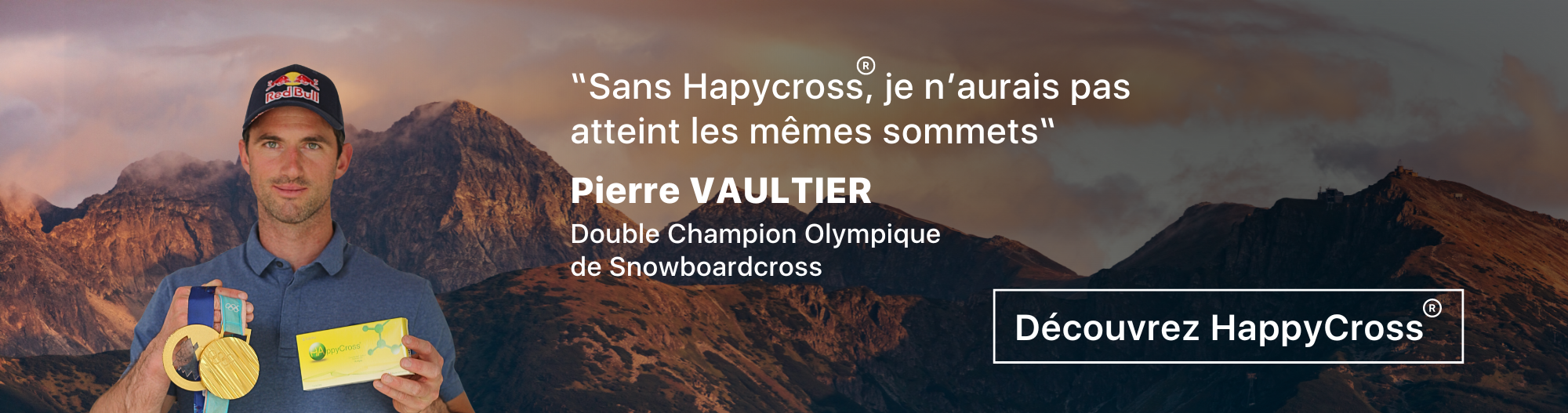 Pierre Vaultier, sportif de haut niveau et son utilisation d'HappyCross